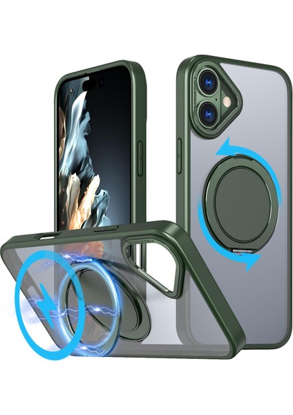 iPhone 16 Plus Için Magsafe Manyetik Tutucu Telefon Kılıfı (Yurt Dışından)