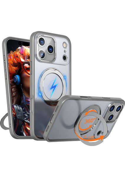 iPhone 17 Pro Max Için Magsafe Yüzük Tutucu Telefon Kılıfı (Yurt Dışından)
