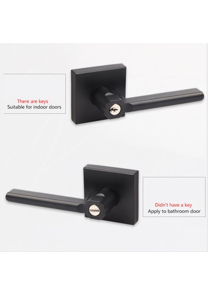 1 Set Amerikan Kapı Kilidi 3-Lever Tipi Giriş Kolu Kaplı Kilidi Ön ve Dış Kapı Kolu Için Salon Için Anahtar ile (Yurt Dışından) fırsatları
