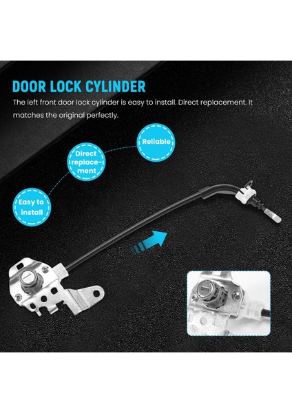 72185-SNA-A01 Araba Ön Sol Sürücü Kapı Kilit Silindir Kablosu Honda Civic 4 Kapılar Için Uygun 2 Anahtar 2006-2011 (Yurt Dışından) fırsatları