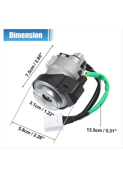 Hyundai Sonata Için 1 Ateşleme Kilit Silindir Parçası 05-07 NO.819203KA10 819053K060 (Yurt Dışından) fırsatları