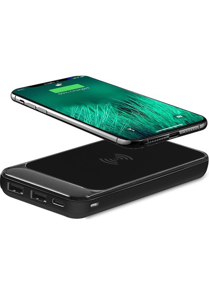 IP-217W 10000mAh Powerbank 2 Usb Port Siyah Kablosuz LCD Ekranlı Taşınabilir Pil Şarj Cihazı fiyatları