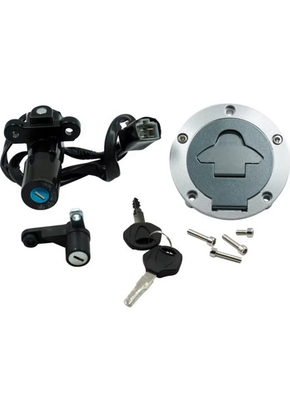 Motosiklet Yakıt Deposu Kapağı Elektrik Kapı Kilitli Kontak Anahtarı Kiti Tam Araba Kilidi Kiliti Yamaha Yzf R3 RH07 RH12 (Yurt Dışından)
