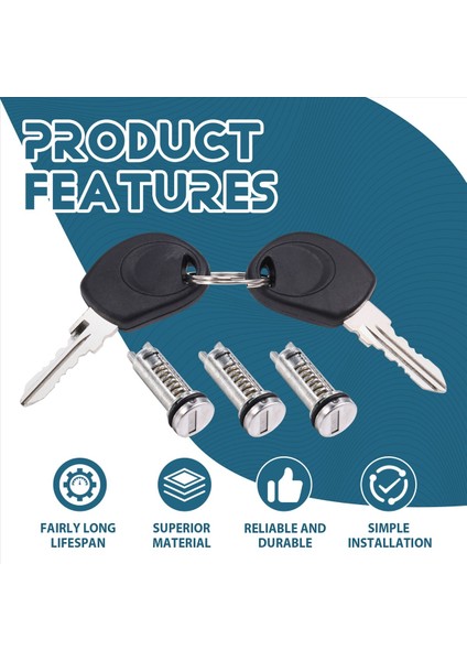 2991728 Iveco Güney 2000-2006 Kapı Kilidi Seti Için Kapı Kilidi Namlusu (Yurt Dışından) fırsatları