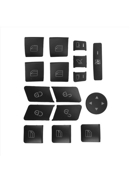 16PCS Araba Kapısı Koltuğu Bellek Kilidi Penceresi Cam Kaldırma Düğmesi Kapak Kapağı Çıkartma Benz Cla/gla/glk/gle/cls/gl/ml/a/b/e (Yurt Dışından) fiyatları
