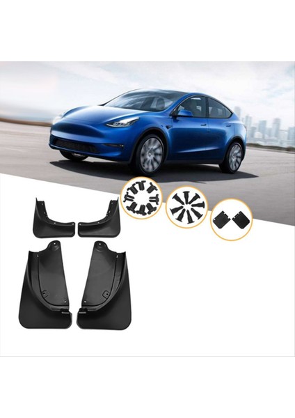 Araba Tesla Için Büyük Çamurluklar Model Y 2021-2023 Çamurluk Çamur Guard Flap Splash Flaps Çamur Flaps Aksesuarlar (Yurt Dışından) indirimleri