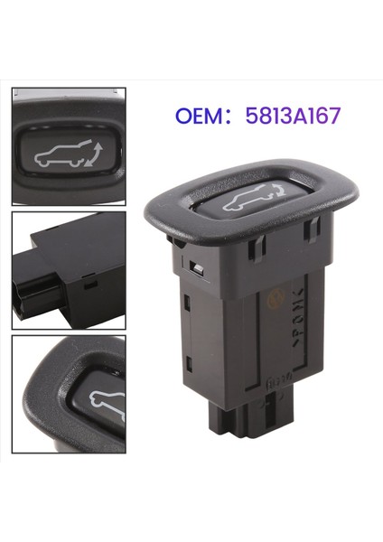 Mitsubishi Outlander 2013-2020 5813A167 Için Araba Güç Bagaj Kapağı Bagaj Kilit Bırakma Anahtarı Otomatik Kapat Düğmesi Düğmesi (Yurt Dışından)
