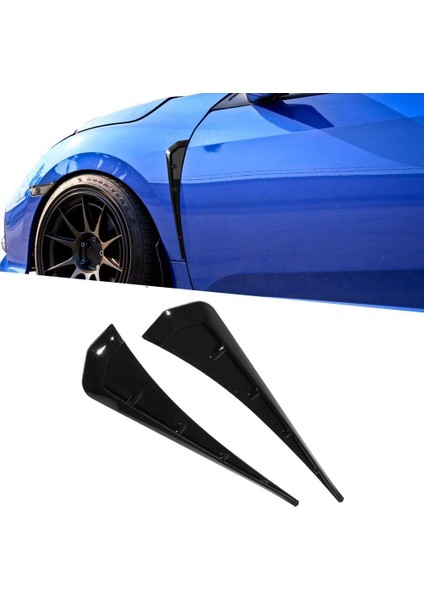 Honda Civic 10. Gen 2016-2020 Ön Çift Parlak Siyah Abs Çamurluk Havalandırma Kapakları Için Yan Çamurluk Havalandırmaları (Yurt Dışından) modelleri