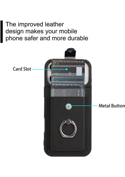 iPhone 17 Pro Için Kart Çantası Halka Tutucu Telefon Kılıfı (Yurt Dışından) modelleri