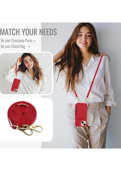 iPhone 15 Için Fermuarlı Kart Çantası Telefon Kılıfı (Yurt Dışından) modelleri