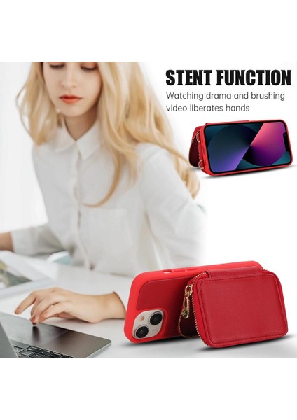 iPhone 15 Için Fermuarlı Kart Çantası Telefon Kılıfı (Yurt Dışından) indirimleri