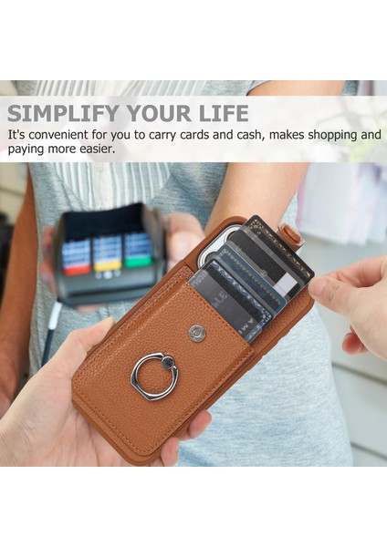 iPhone 17 Pro Için Kart Çantası Halka Tutucu Telefon Kılıfı (Yurt Dışından) indirimleri