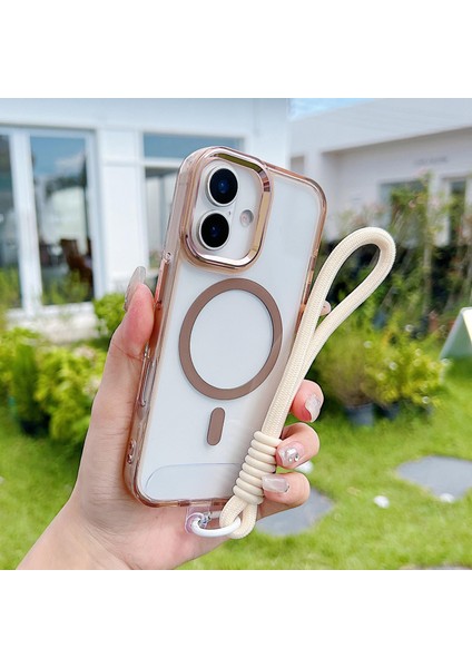 iPhone 17 Için Bilek Kayışlı Magsafe Telefon Kılıfı (Yurt Dışından)