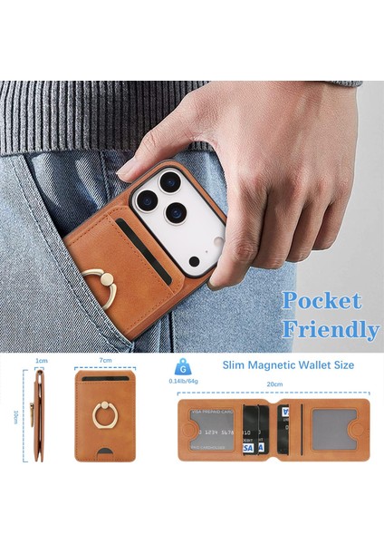 iPhone 17 Pro Max Için Manyetik Kart Tutucu Telefon Kılıfı (Yurt Dışından) indirimleri