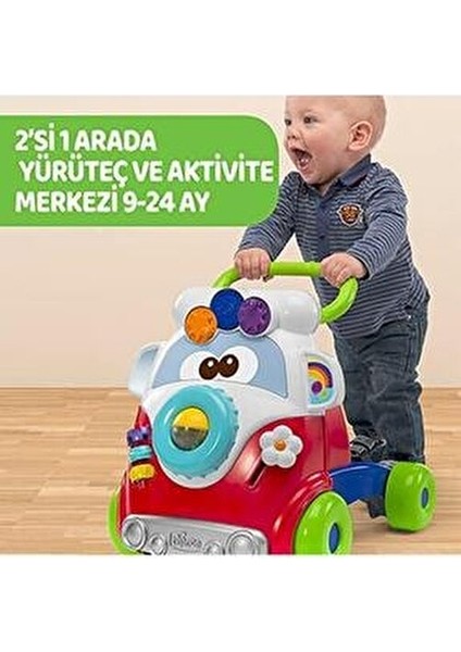 Happy Hippy Yürüteç 2'si 1 Arada Renkli Yürüme Arkadaşı 9+ Ay Çocuklar İçin indirimleri