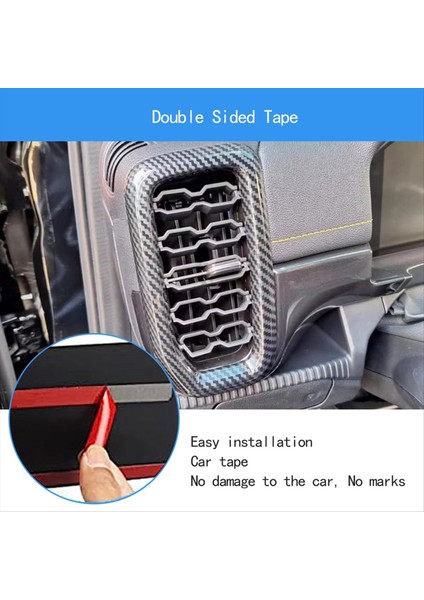 Ford Ranger Için 2023 2024 Otomobil Merkezi Yan Hava Hava Havalandırma Kapağı Kapak Trim Aksesuarları Abs Karbon Fiber (Yurt Dışından) indirimleri