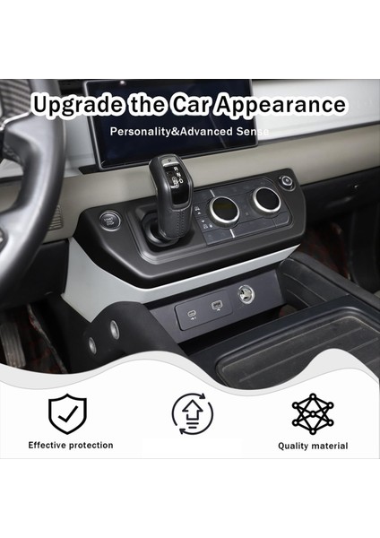 Land Rover Defender Için 90 110 2020-2023 Lhd Merkez Konsol Dişli Vites Paneli Çerçeve Kapak Trim Aksesuarları, Mat Siyah (Yurt Dışından) fiyatları