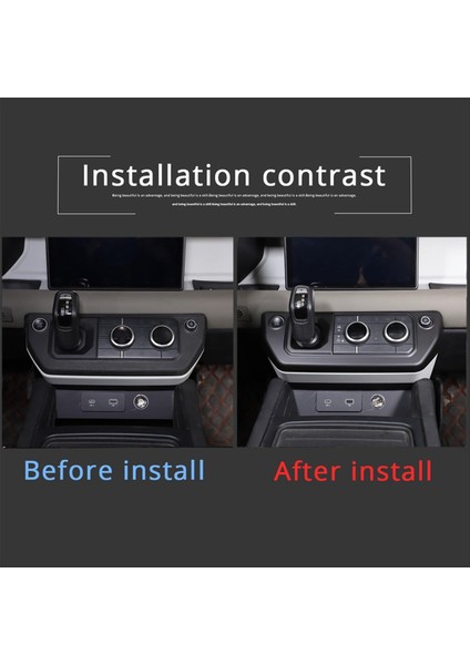 Land Rover Defender Için 90 110 2020-2023 Lhd Merkez Konsol Dişli Vites Paneli Çerçeve Kapak Trim Aksesuarları, Mat Siyah (Yurt Dışından) fırsatları