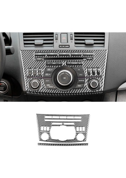 Mazda Için Karbon Fiber 3 2010-2013 Merkez Kontrol Hava Çıkışı Paneli Radyo Çerçevesi Trim Iç Aksesuarlar (Yurt Dışından) modelleri
