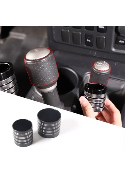 Toyota Fj Cruiser Için 2007-2021 Dişli Kafa Vites Knob Kapak Trim Dekorasyon Aksesuarları Alüminyum Alaşım - Siyah (Yurt Dışından) fiyatları