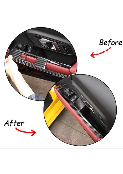 Toyota Supra gr A90 2019-2023 Yumuşak Karbon Fiber Araba Kapısı Koltuk Pencere Anahtarı Panel Trim Aksesuarları (Rhd) (Yurt Dışından) fırsatları