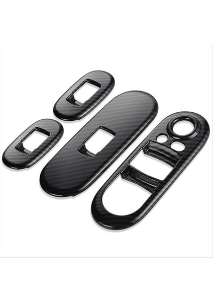 4pcs Araba Penceresi Kaldırıcı Anahtarı Kontrol Paneli Trim Kapağı Mini Cooper S Jcw F55 F56 Hatchback Otomatik Iç Dekoratif (Yurt Dışından)