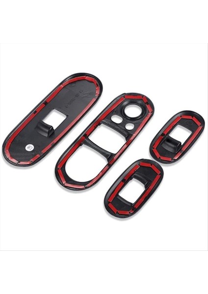 4pcs Araba Penceresi Kaldırıcı Anahtarı Kontrol Paneli Trim Kapağı Mini Cooper S Jcw F55 F56 Hatchback Otomatik Iç Dekoratif (Yurt Dışından) fiyatları