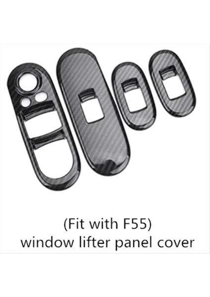 4pcs Araba Penceresi Kaldırıcı Anahtarı Kontrol Paneli Trim Kapağı Mini Cooper S Jcw F55 F56 Hatchback Otomatik Iç Dekoratif (Yurt Dışından) modelleri