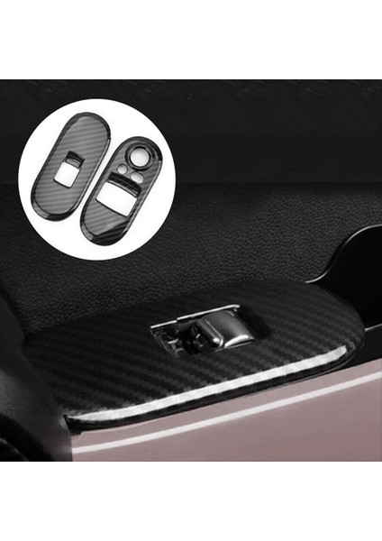 4pcs Araba Penceresi Kaldırıcı Anahtarı Kontrol Paneli Trim Kapağı Mini Cooper S Jcw F55 F56 Hatchback Otomatik Iç Dekoratif (Yurt Dışından) fırsatları