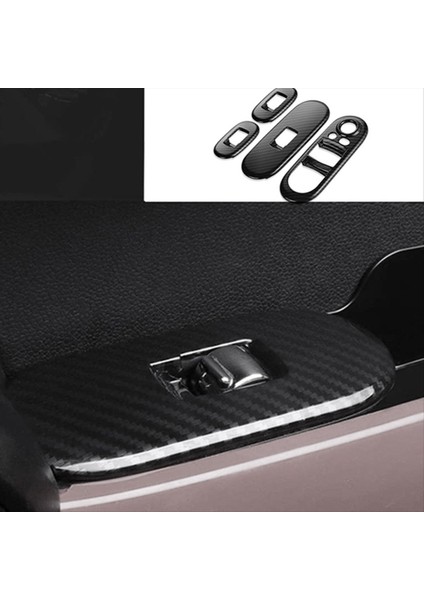 4pcs Araba Penceresi Kaldırıcı Anahtarı Kontrol Paneli Trim Kapağı Mini Cooper S Jcw F55 F56 Hatchback Otomatik Iç Dekoratif (Yurt Dışından) indirimleri
