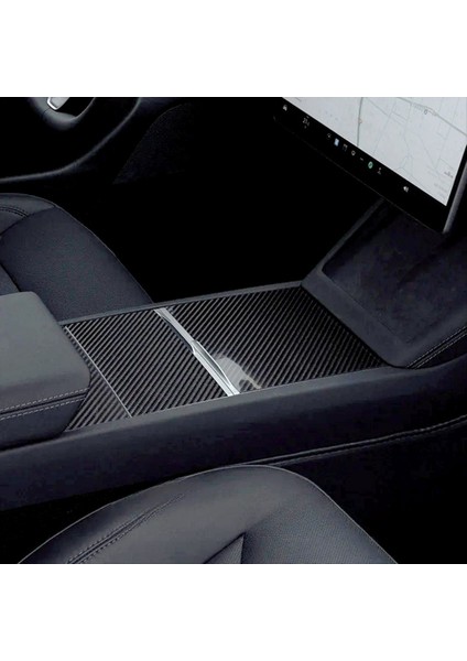 Tesla Model 3 Highland 2024 Abs Karbon Fiber Merkez Konsol Koruyucu Aksesuarları Için Merkez Konsol Sarma Kapak Kiti (Yurt Dışından) modelleri