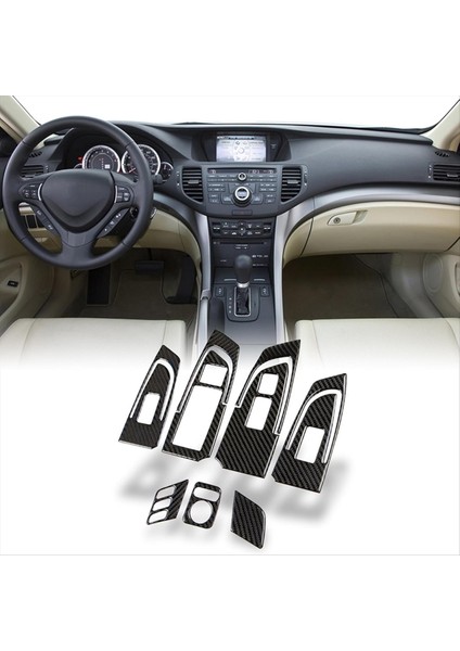 Pencere Asansör Anahtarı Paneli ve Ayna Anahtarı Kapak ve Koltuk Bellek Döşemesi Acura Tsx 2009-2014 Lhd Karbon Fiber (Yurt Dışından) modelleri