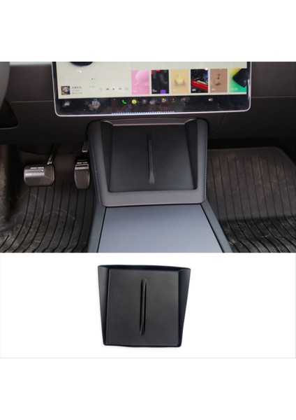 Tesla Model 3 Için Highland 2024 Merkez Konsolu Kablosuz Şarj Cihazı Anti-Slip Silikon Mat Iç Aksesuarları (Siyah) (Yurt Dışından) modelleri