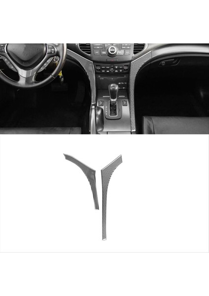 Acura Tsx 2009-2014 Karbon Fiber Merkezi Konsol Yan Şeridi Çıkartma Döşeme Iç Aksesuarları Lhd (Yurt Dışından) modelleri