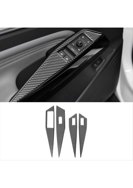 Vw Id.4 Için Id4 2021-2023 Lhd Karbon Fiber Araba Kapı Penceresi Cam Kaldırma Anahtar Düğmesi Döşeme Çerçevesi Dekat Kapak Çıkartması (Yurt Dışından) indirimleri