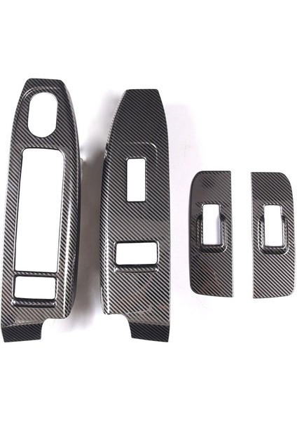 Hummer Için H3 2005-2007 Paslanmaz Çelik Karbon Araç Kapısı Cam Kaldırma Anahtarı Çerçevesi Kapak Döşeme Sticker Aksesuarları (Yurt Dışından)