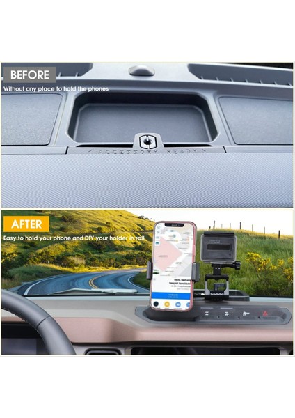 Ford Bronco 2021 2022 2023 Aksesuarları Için Slayt Raylı Dash Telefon Montajı, Gopro ve Akıllı Telefon Için Uyumlu Aksesuarlar (Yurt Dışından) modelleri