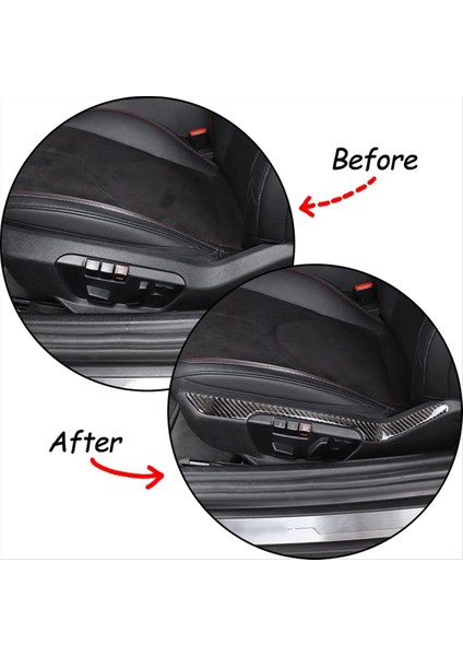 Toyota Supra gr A90 2019-2023 Yumuşak Karbon Fiber Araba Koltuğu Ayarlama Anahtarı Kapak Dekoratif Sticker Iç Trim (Yurt Dışından) fırsatları