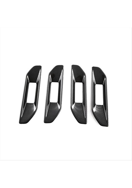 Ford Ranger Için 2023 2024 Araba Iç Kapı Tutucu Kapak Trim Aksesuarları Abs Karbon Fiber (Yurt Dışından)