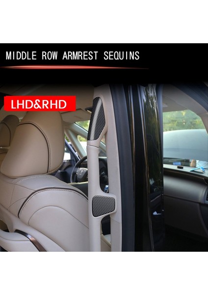 Toyota Alphard 40 Serisi 2023+ Araç Karbon Fiber Orta Kapı Koltuğu Dekoratif Yama Araç Iç Aksesuarları (Yurt Dışından) modelleri