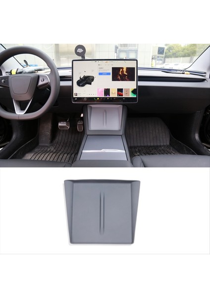 Tesla Model 3 Için Highland 2024 Merkez Konsolu Kablosuz Şarj Cihazı Anti-Slip Silikon Mat Iç Aksesuarları (Gri) (Yurt Dışından) modelleri