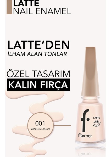 Latte Yüksek Pigmentli & Parlak Bitişli Kahve Tonlu Oje (001 Vanilla Cream) 8682536104517 fiyatları