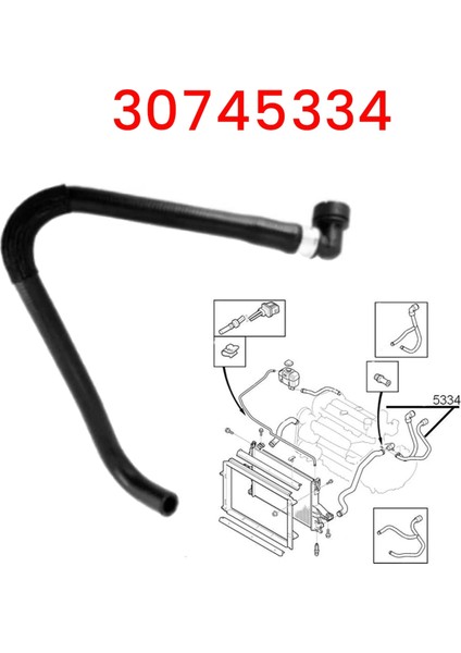 Araç Isıtıcı Hortumu 30745334 Volvo S80 V70 XC70 S60 2001-2009 Otomobil Eşanjörü Emme Hortumu Isıtma Su Borusu (Yurt Dışından) fiyatları
