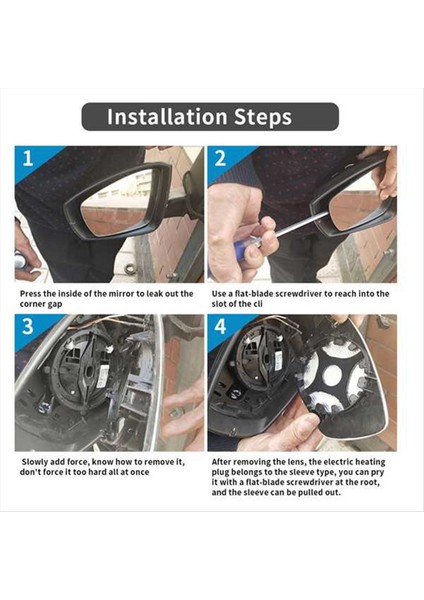 Araba Sağ Ön Isıtmalı Yan Kapı Kanadı Arka Görüntü Tesla Model 3 2017-2022 Için Beyaz Ayna Lens Cam (Yurt Dışından) fiyatları