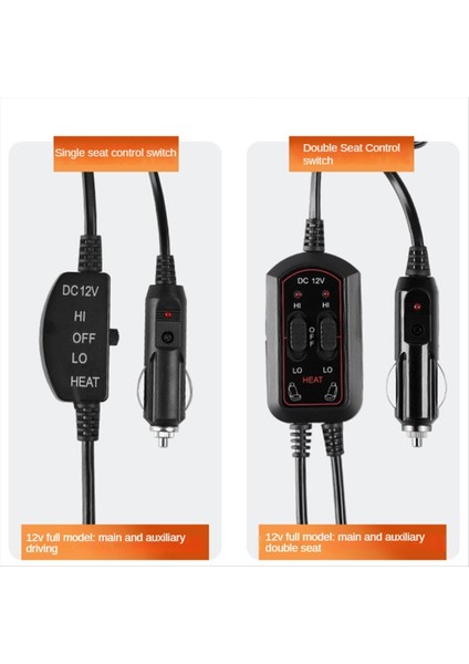 12V Araba Koltuk Isıtıcı Hızlı Isıtma Araba Koltuk Kapağı Araba Isıtma Ped Evrensel Elektrikli Isıtmalı Koltuk Kapağı, Çift, Siyah (Yurt Dışından) fırsatları