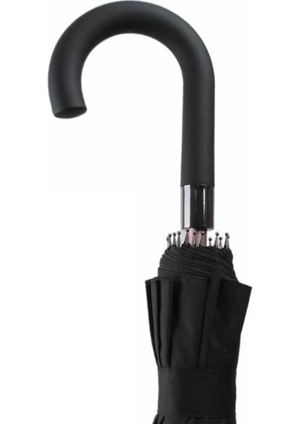 Yağmur şemsiyesi 16 Tel Bastonlu Siyah Şemsiye Özel Yumuşak saplı ve taşıma Kılıflı fiyatları
