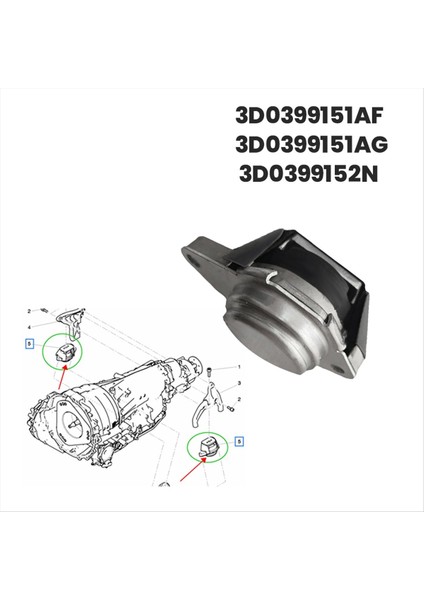 Motor Rulmanları Braketi 3D0399151AF Vw Phaeton Bentley Continental Gt Gt ve Flying Spur 2006-2012 Şanzıman Montajı (Yurt Dışından) modelleri