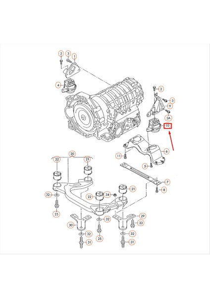 Motor Rulmanları Braketi 3D0399151AF Vw Phaeton Bentley Continental Gt Gt ve Flying Spur 2006-2012 Şanzıman Montajı (Yurt Dışından) indirimleri