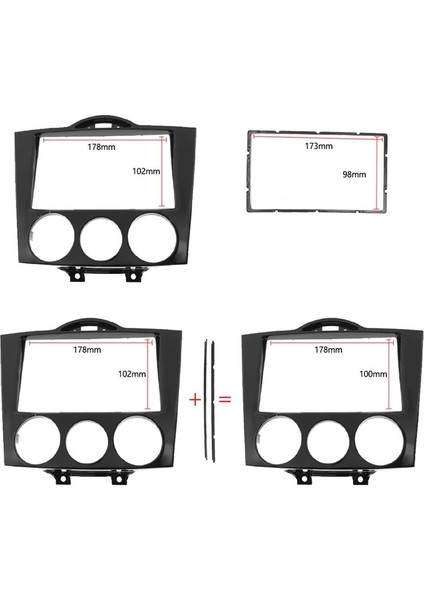 Mazda Rx-8 Rx8 2003-2008 Gösterge Tablosu Video DVD Player Panel Çerçevesi Montaj Trim (Yurt Dışından) indirimleri