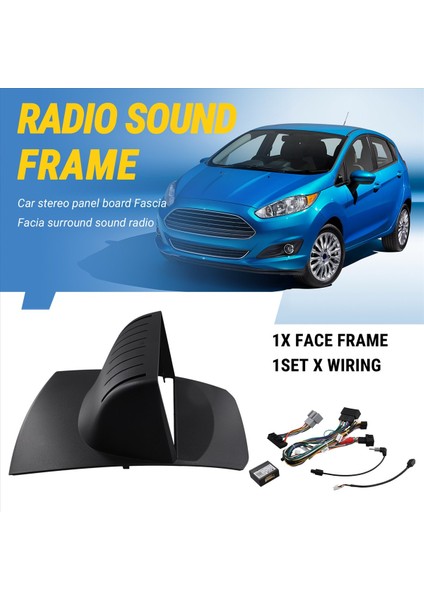 Ford Fiesta Için 9 Inç Radyo Arabası Android Mp5 Oyuncu Kasası Çerçevesi 2009-2014 2din Kafa Birimi Fasya Stereo Dash Cover Panel (Yurt Dışından) fırsatları